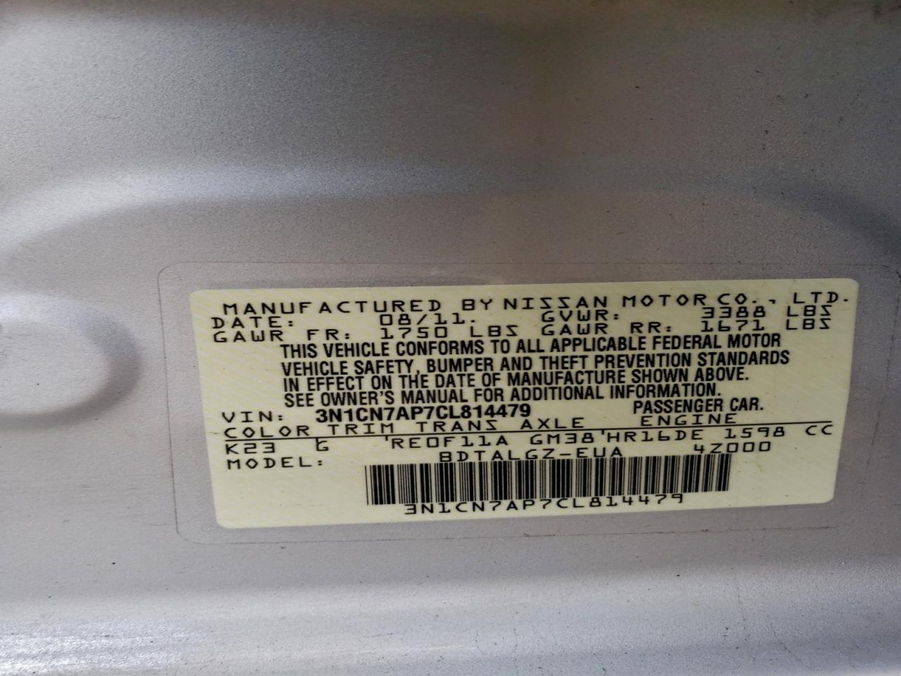 Nissan Versa S Image 3