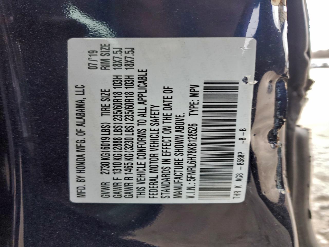 Honda Odyssey Exl Image 8